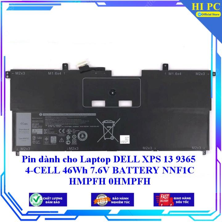 Pin dành cho Laptop DELL XPS 13 9365 4 CELL 46Wh 7.6V BATTERY NNF1C HMPFH 0HMPFH - Hàng Nhập Khẩu