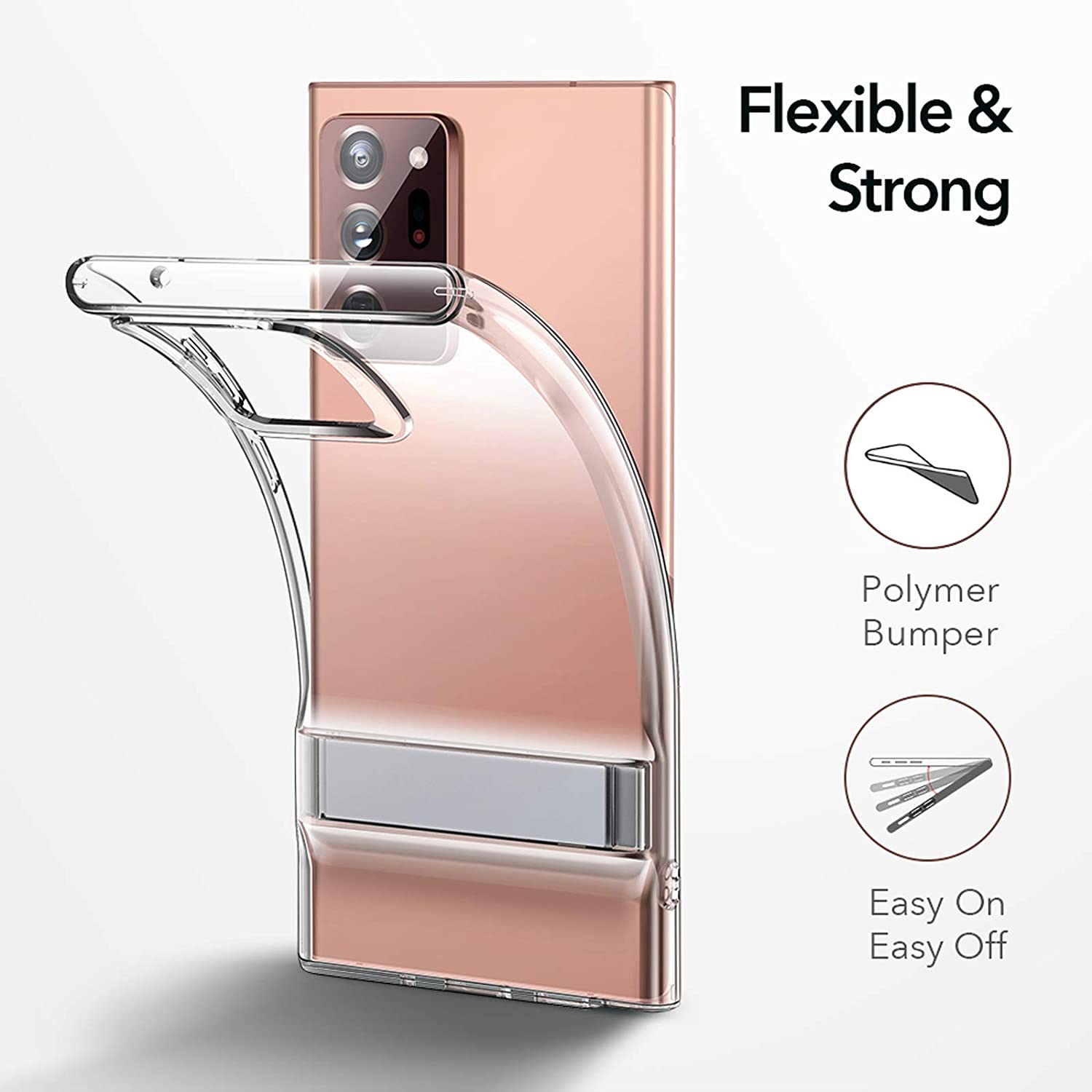 Ốp Lưng cho Samsung Galaxy Note 20 Ultra ESR Metal Kickstand Phone Case - Hàng Nhập Khẩu