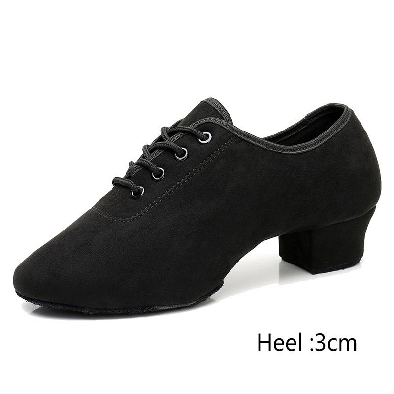 Giày khiêu vũ Latin của DKZSYIM Color: B Rubber-5CM Shoe Size: 34