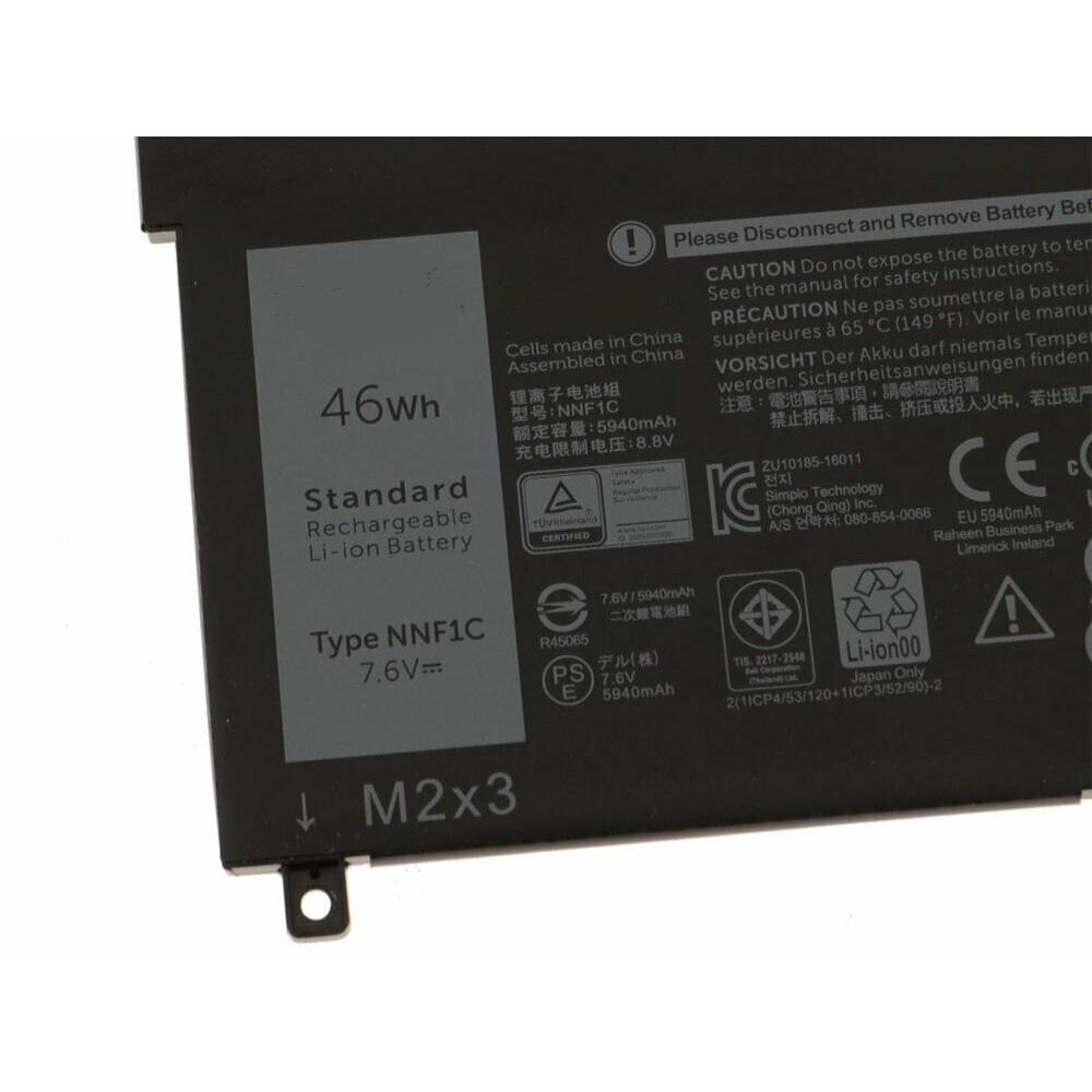 Pin Tương Thích Cho Laptop Dell Xps 13 9365 4-Cell 46Wh 7.6V Battery Nnf1C Hmpfh 0Hmpfh - Hàng Nhập Khẩu New Seal TEEMO PC TEBAT1461