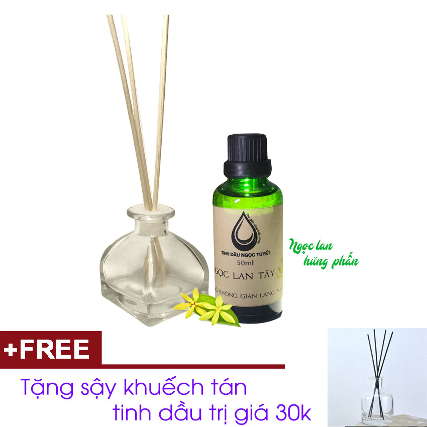 Combo tinh dầu ngọc lan tây 50ml + lọ sậy khuếch tán Ngọc Tuyết TẶNG sậy khuếch tán tinh dầu