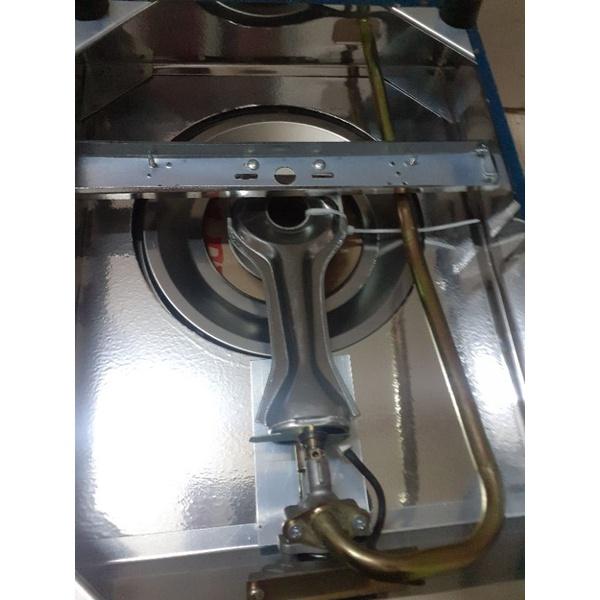 Bếp biogas đôi hồng ngoại mặt inox