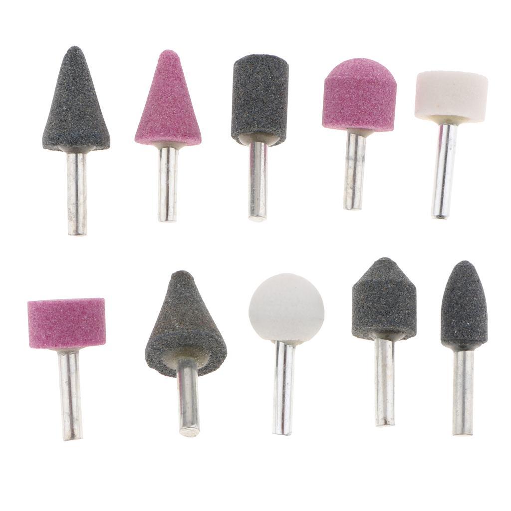 10x 6mm Cylindrical Electric Nail Drill Bits Polishing Grinding Head