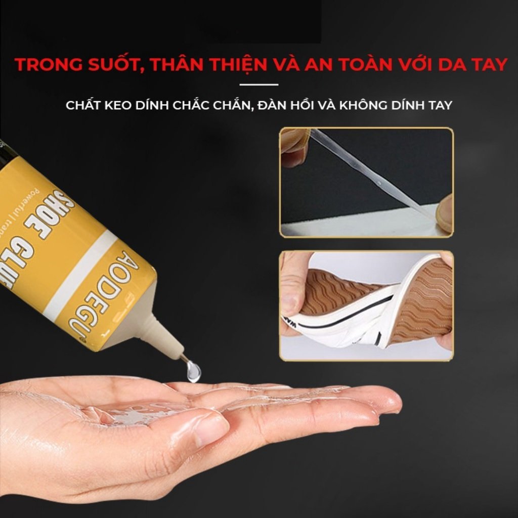 Keo Dán Giày Dép Trong Suốt Siêu Bám Dính Repair Shoe Glue 60Ml