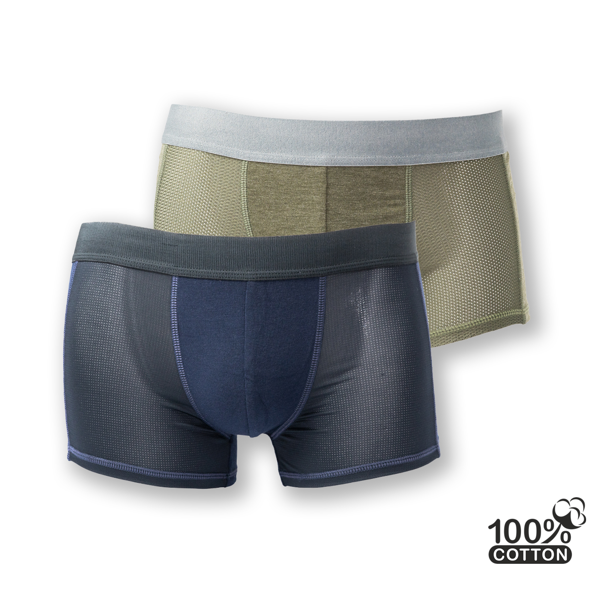 Hộp 5 quần lót nam Boxer cao cấp nhiều lưng vải cotton 4 chiều có phối lưới mịn mát thoáng khí co giãn đàn hồi tốt, nhiều màu, quần xì đồ lót sịp đùi nam - ( Giao màu ngãu nhiên )