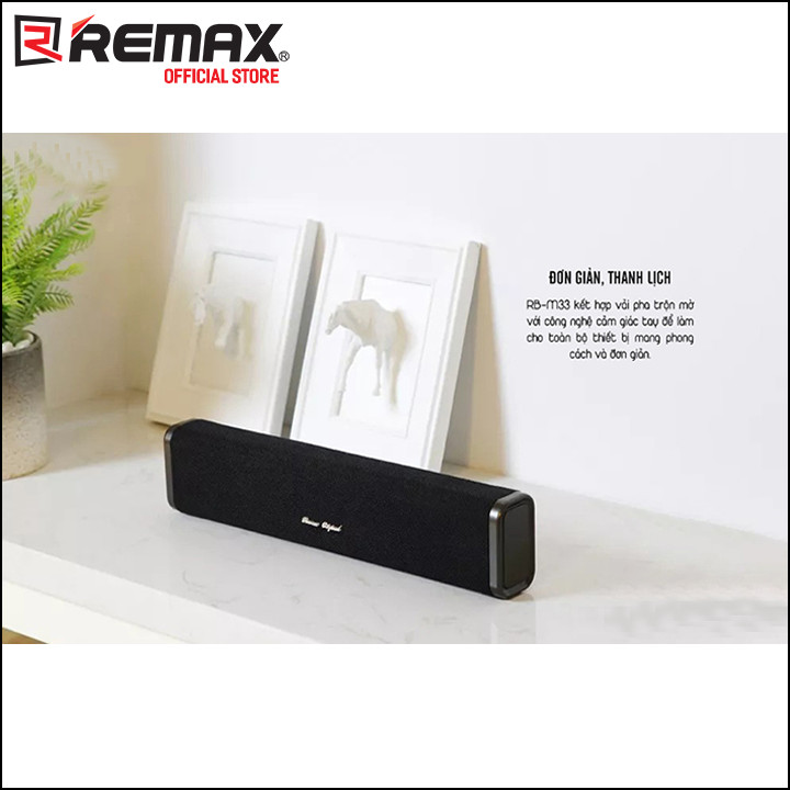 Loa Bluetooth Soundbar Mini Remax RB-M33  Đen - Hàng Nhập khẩu