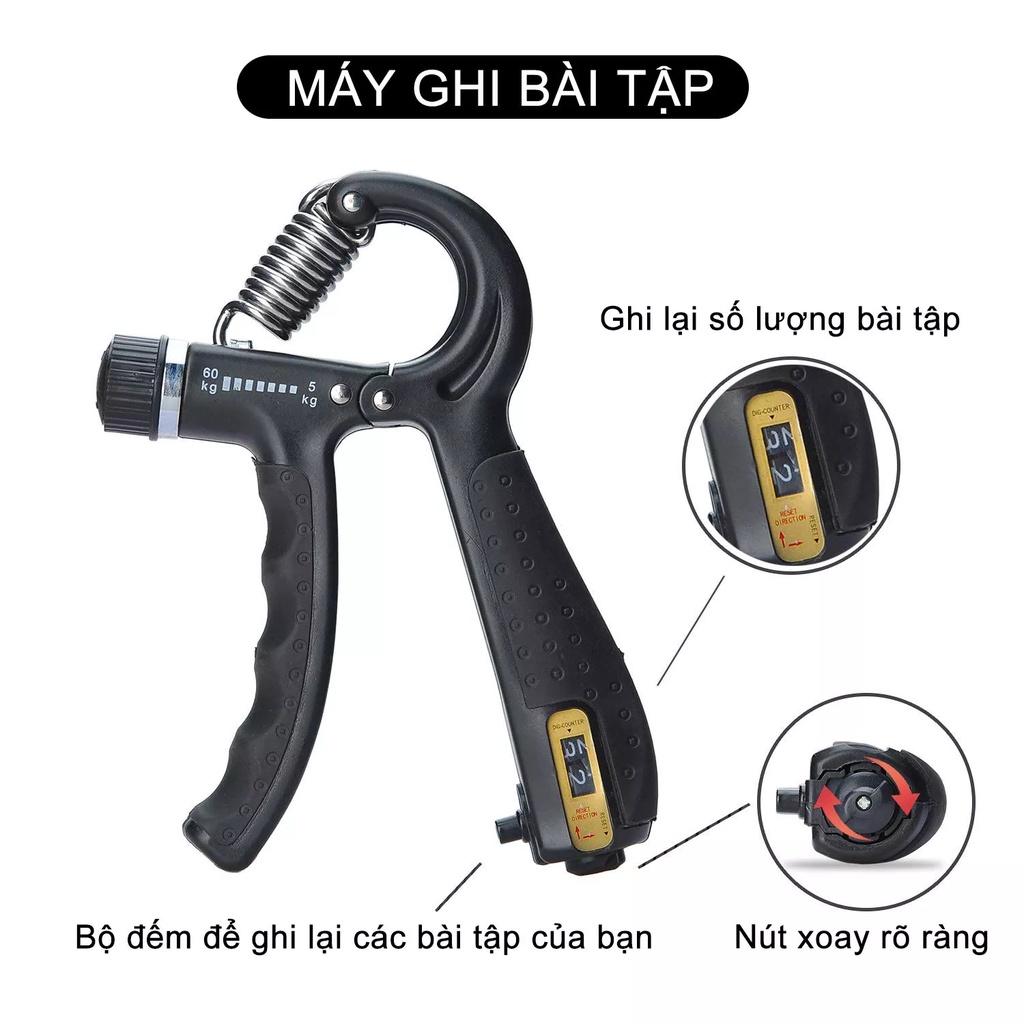 Kìm Bóp Tay, Dụng Cụ Tập Cơ Tay, Kìm Tập Cơ Tay Tập Gym Tại Nhà Điều Chỉnh Lực 5-60kg Có Bộ Đếm