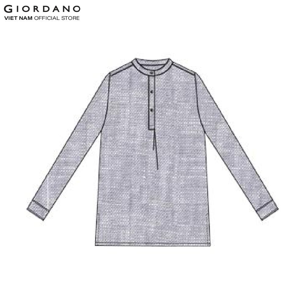 Áo Sơ Mi Dài Tay Linen Shirt Nữ GIORDANO 05341203