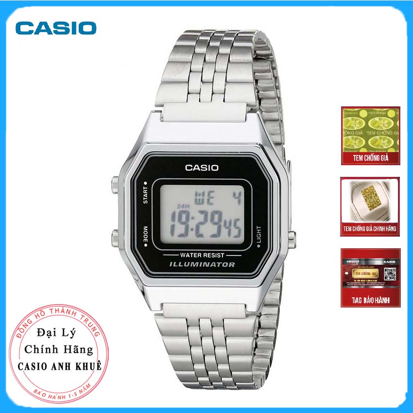 Đồng hồ nữ Casio chính hãng điện tử LA680WA-1DF