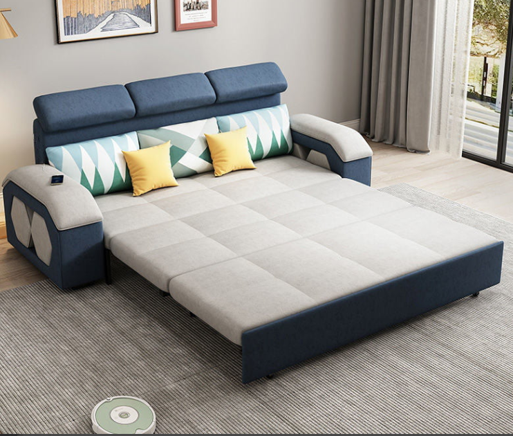 Sofa giường đa năng hộc kéo đầu bật cao cấp HGK-20 ngăn chứa đồ tiện dụng Tundo KT 2m2