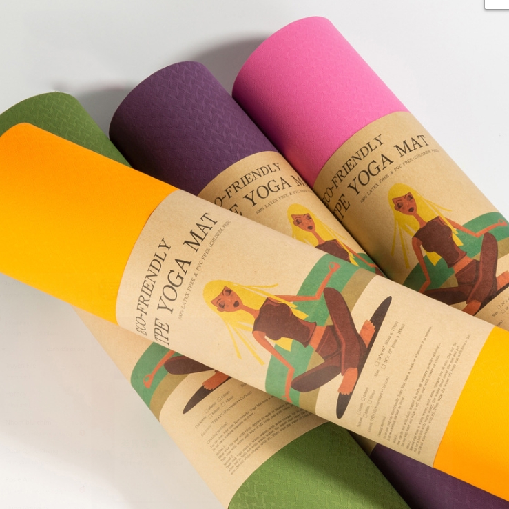 Thảm Yoga 1 Lớp Có Định Tuyến Vị Trí Cơ Thể