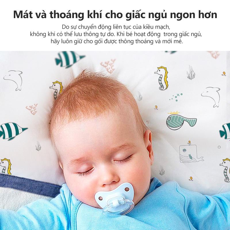 [Einmilk.ân ninh] Gối nằm và vỏ gối dành cho bé sơ sinh và trẻ nhỏ chất liệu trong gối có thêm kiều mạch và hạt cassia BPS