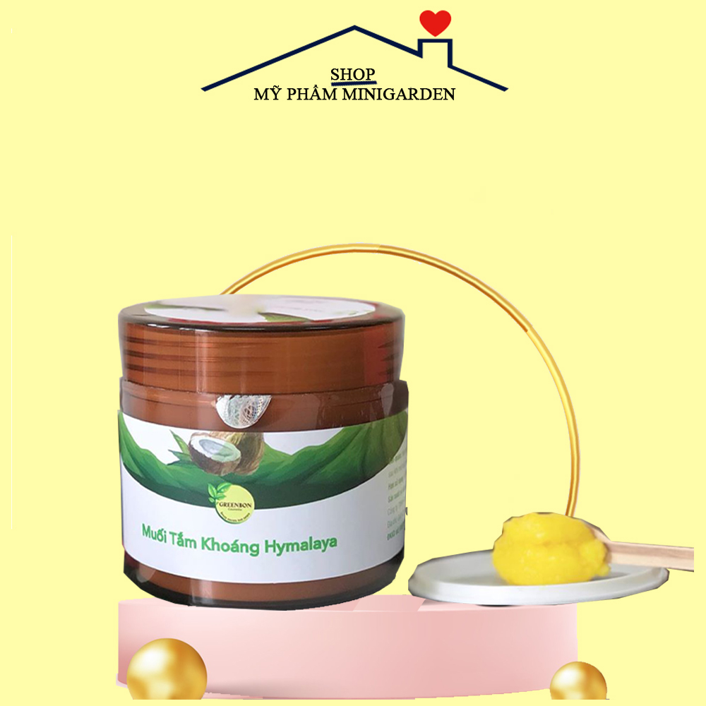 Muối tắm khoáng Himalaya GREENBON (100g) - Giảm mụn lưng, viêm nang lông, chống lão hóa da