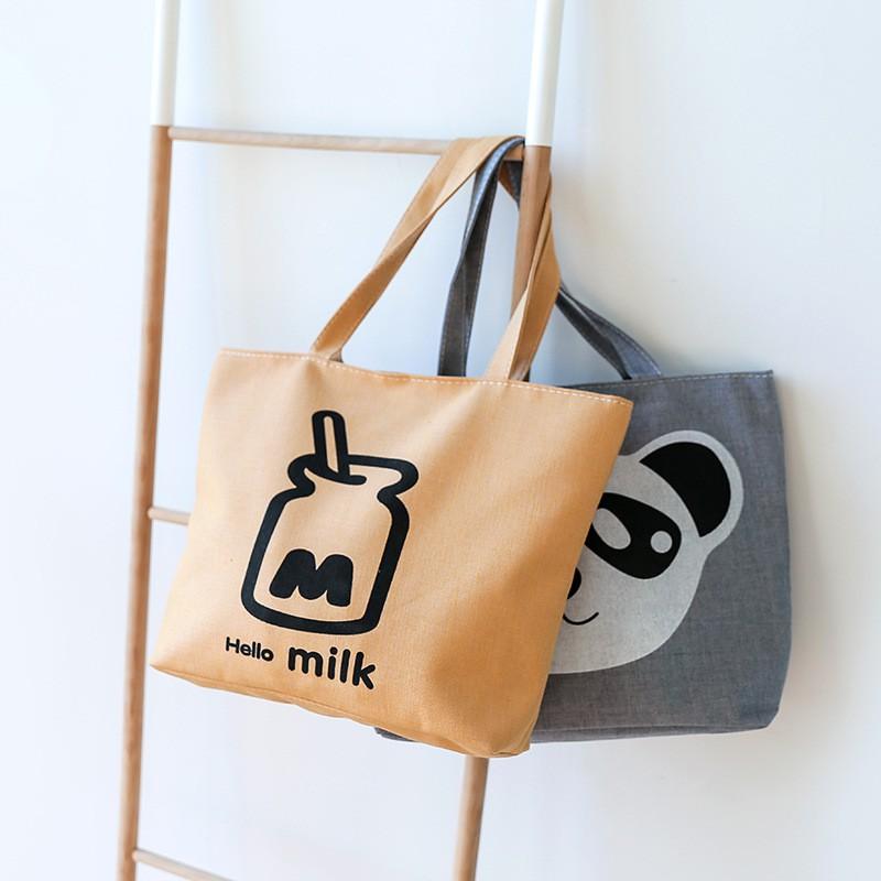 New Women's Bag Canvas Bag Women's Single-Shoulder Bag Fashion Korean Style Big Handbag Schoolbag