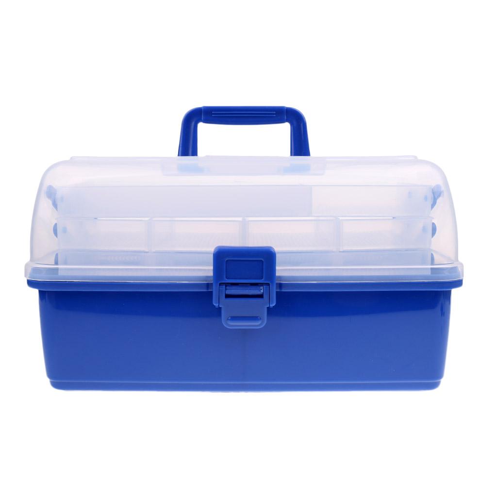 3 layers/4 layers Waterproof Fishing Tackle Box Fishing Hooks Lures Baits Storage Case