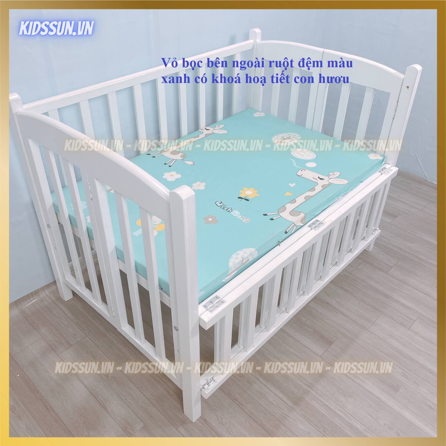Nệm/ Đệm Cũi Cho Bé Dùng Cho Nhiều Kích Thước Cũi Đa Năng - Chất Liệu Nệm Bông Ép 5cm Hoặc Mút Trứng 7cm - Nệm Vỏ Có Khoá Kéo Tiện Lợi
