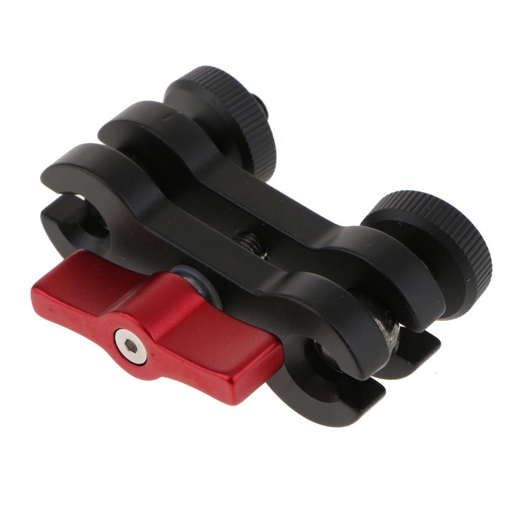 1/4 '' Double Ball Head  Bracket Hot Shoe  Arm