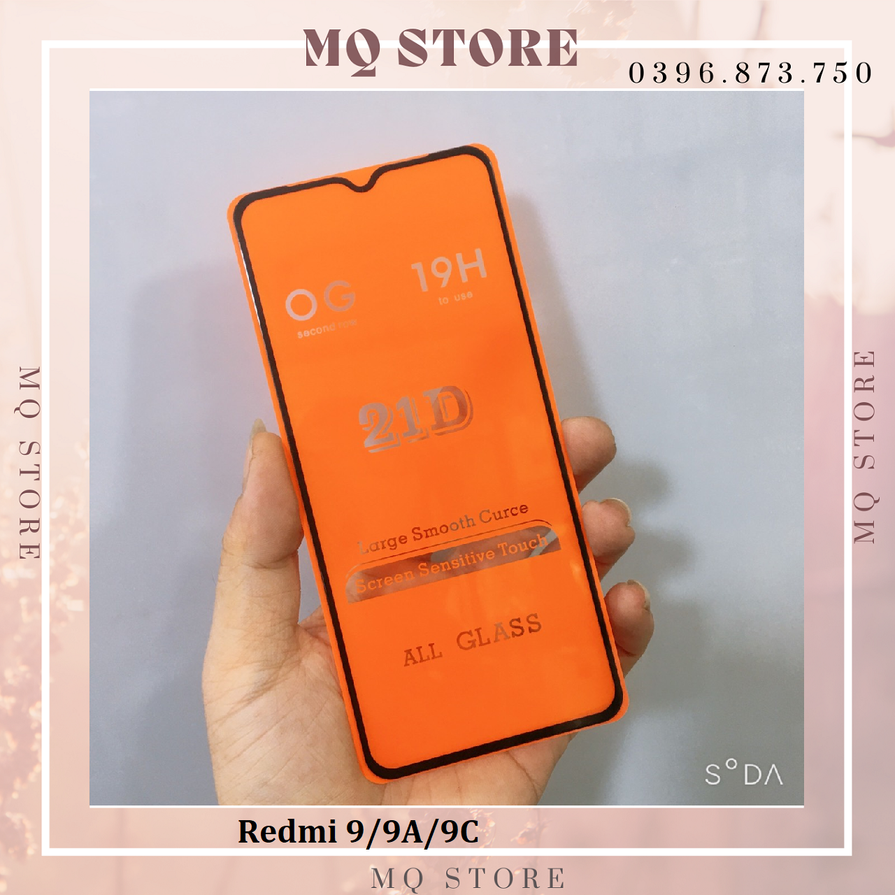 Tấm dán kính cường lực full màn hình 21D dành cho Xiaomi Redmi 9/ Redmi 9A/ Redmi 9C