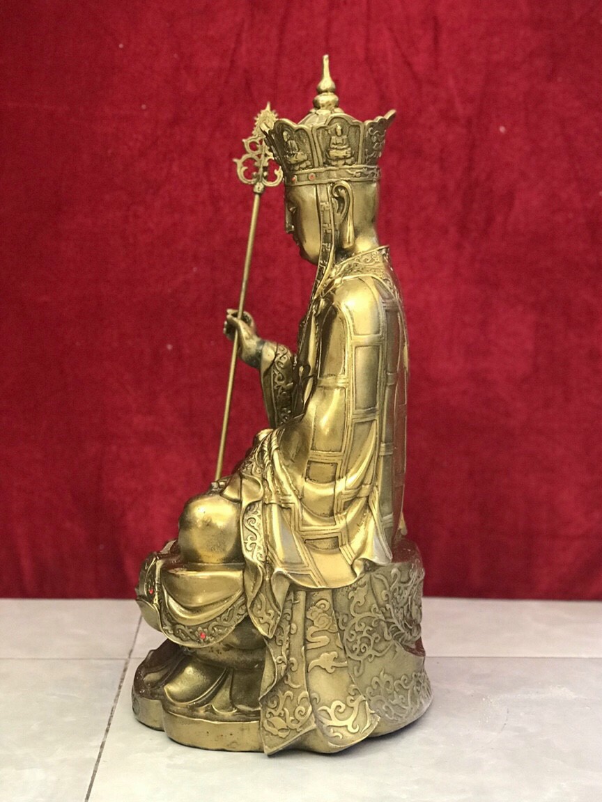 TƯợng phật địa tạng bằng đồng nguyên chất cao 45cm