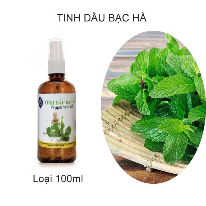 Tinh dầu Bạc hà 100% nguyên chất giúp xịt thơm phòng, được chiết xuất từ bạc hà