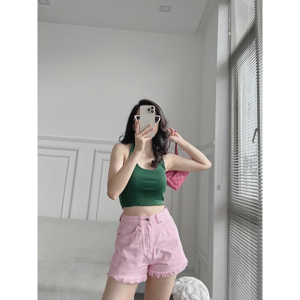 Quần shorts jeans nữ HEYBEE cắt lai nhiều màu - JEANS SHORTS HJ1233