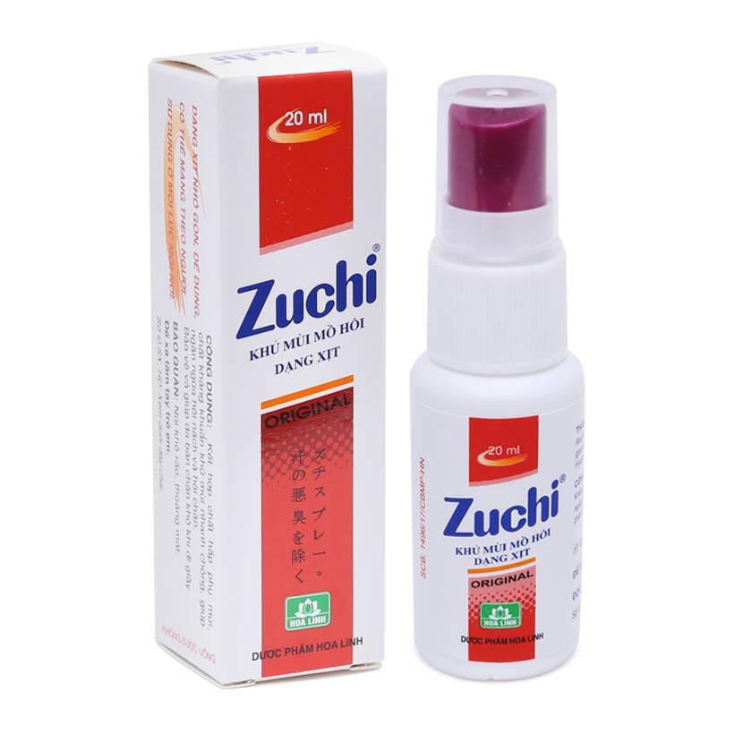 Xịt khử mùi 2 trong 1 Zuchi Original (20ml) khử mùi hôi nách và hôi chân hiệu quả, không kích ứng da - XZ1 02