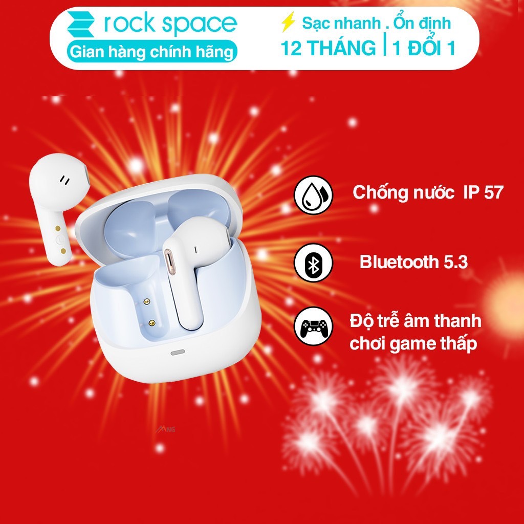 Tai nghe bluetooth 5.3 nhét tai TWS ROCK S3 Mini Wireless Bluetooth Earphones-Hàng chính hãng Bảo hành 12 tháng lỗi 1 đổi 1