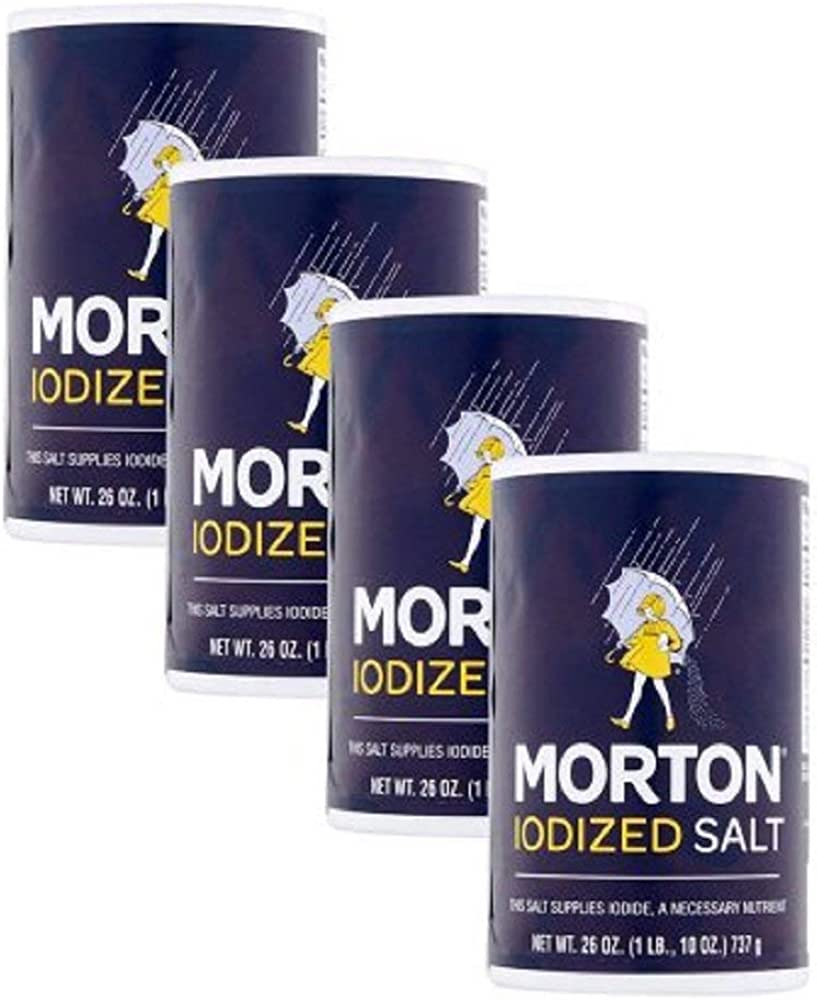 Muối iốt Morton Iodized Table Salt - Hủ 737g