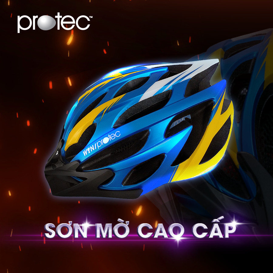 Mũ bảo hiểm xe đạp cao cấp Protec Win 066, nón bảo hiểm thể thao, siêu phẩm phượng hoàng lửa, thời trang, cá tính, an toàn