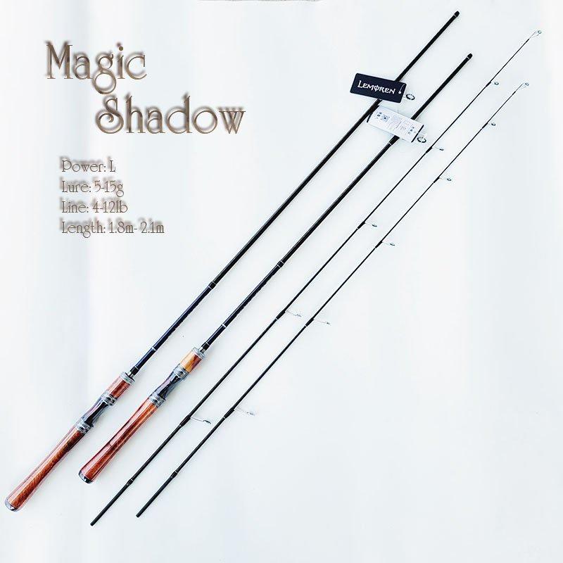 Cần câu lure Magic Shadow xoắn carbon toàn thân độ cứng L