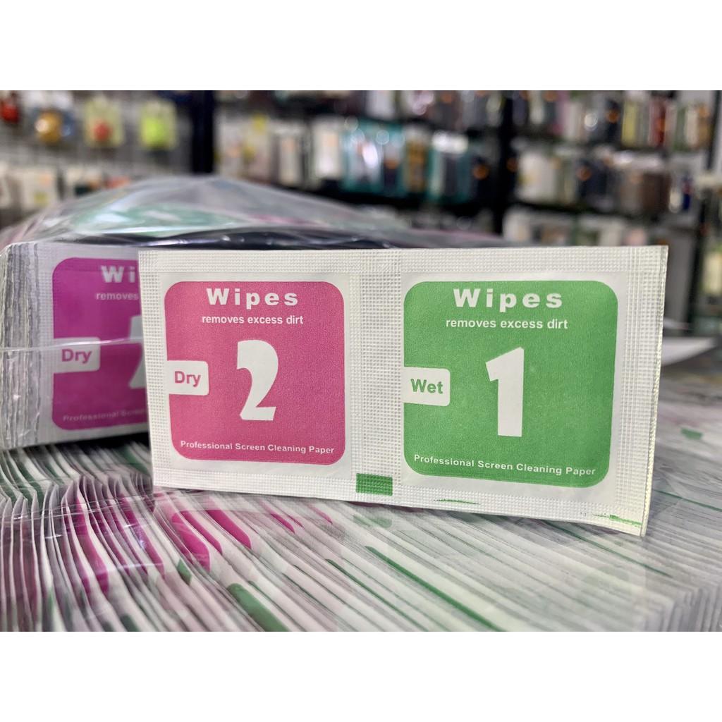 Miếng 1 - 2 Lau Chùi Màn Hình Điện Thoại Dán Cường Lực -NTH