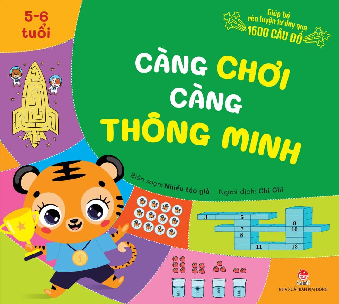 Sách - Giúp Bé Rèn Luyện Tư Duy Qua 1600 Câu Đố - Càng Chơi Càng Thông Minh - 5-6 Tuổi