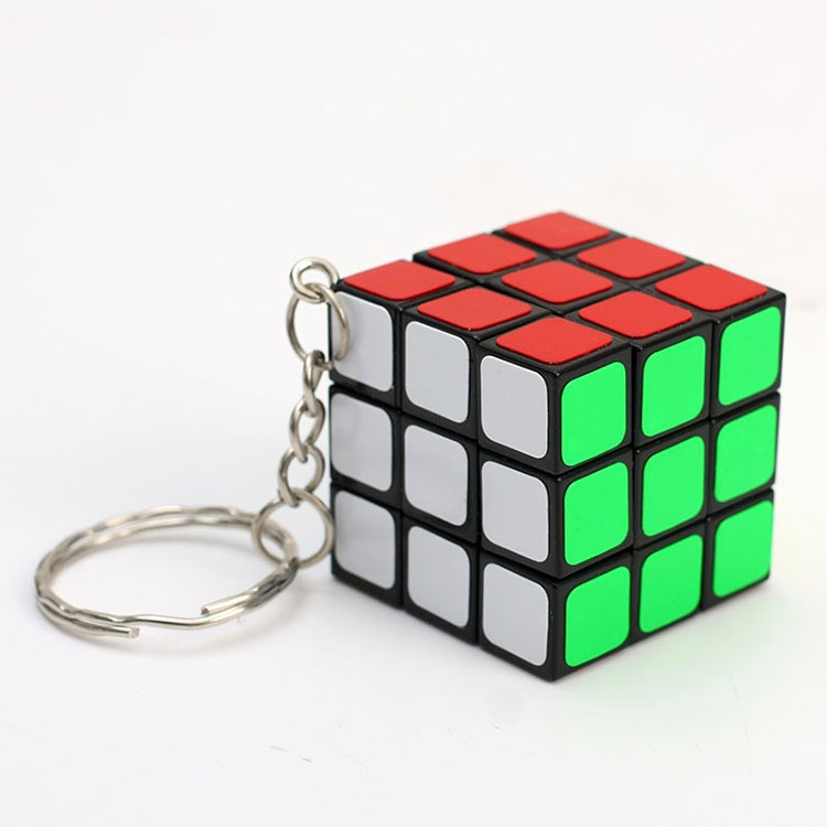 Móc Khóa Rubik 3x3 Keychain 3cm (Xoay Hơi Cứng)