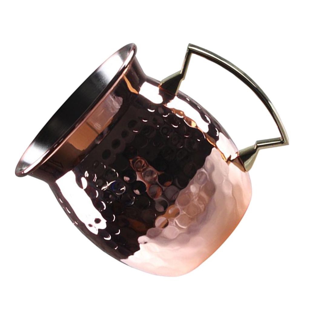 Moscow Mule Mug Cocktail Barrel Tankard Cup Kitchen Barware Cup Rose Gold