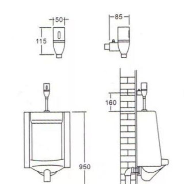 Van xả tiểu nam cảm ứng GAN GANG Model 6107