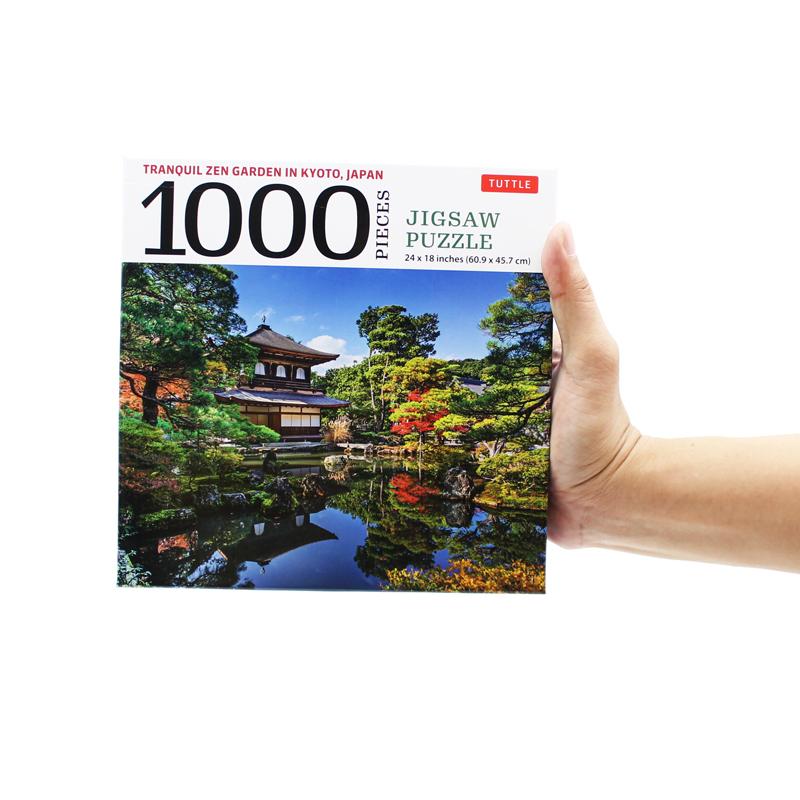 Tranquil Zen Garden In Kyoto Japan- 1000 Piece Jigsaw Puzzle: Ginkaku-ji Temple, Temple Of The Silver Pavilion (Finished Size 24 in x 18 in)