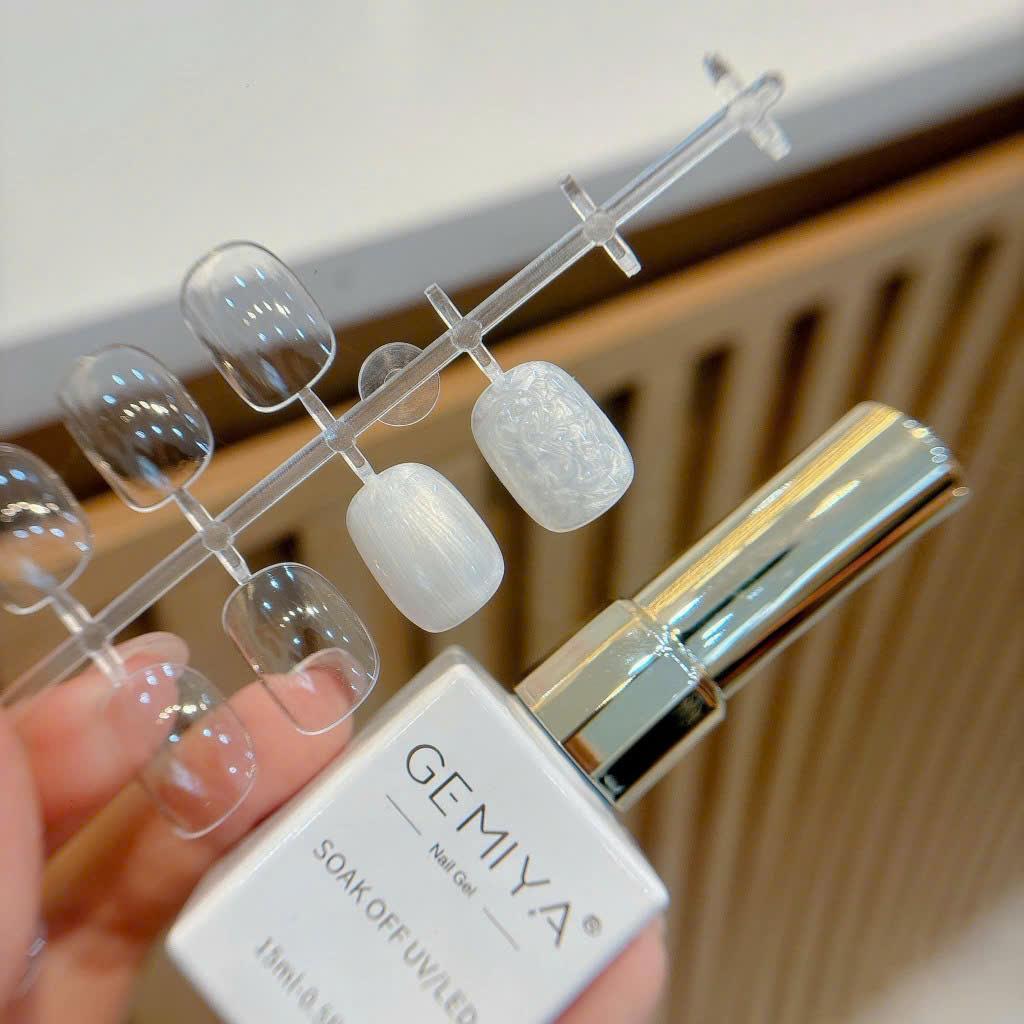Sơn Gel Ánh Ngọc Trai GEMIYA Chai Lẻ 15ml Đậm Đặc Trang Trí Móng, Sơn Gel Vẽ Làm Nail Ngọc Ánh Trai Siêu Sáng - Nail Phương Miu