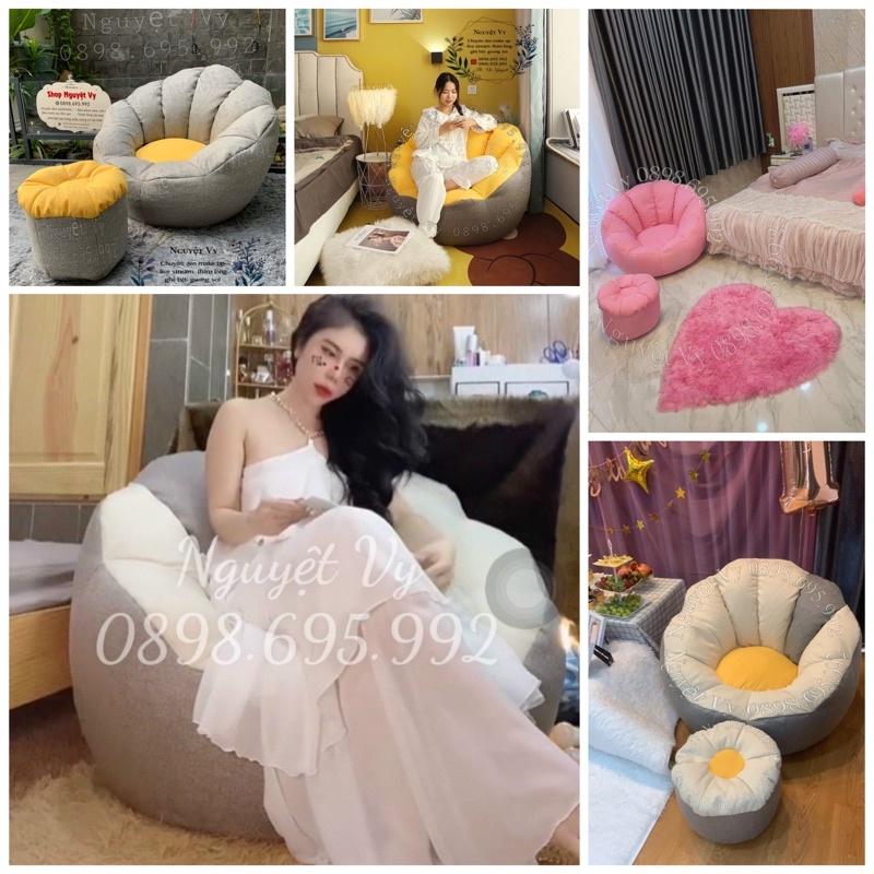 Ghế lười hạt xốp hoa hướng dương Việt Nam sản xuất