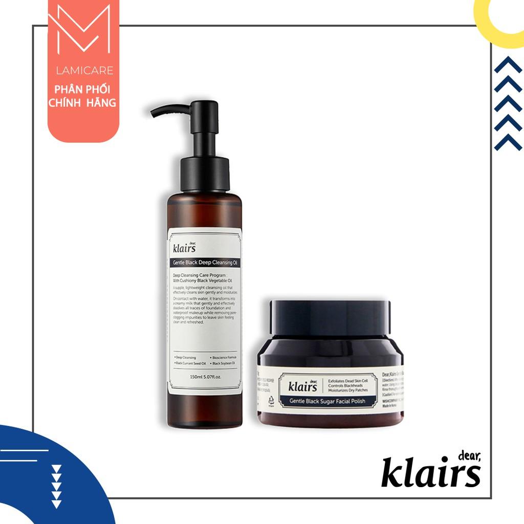 Klairs Bộ sản phẩm hỗ trợ lạch mụn đầu đen, kiểm soát dầu thừa hiệu quả tức thời cho da dầu tẩy trang và tẩy tế bào chết