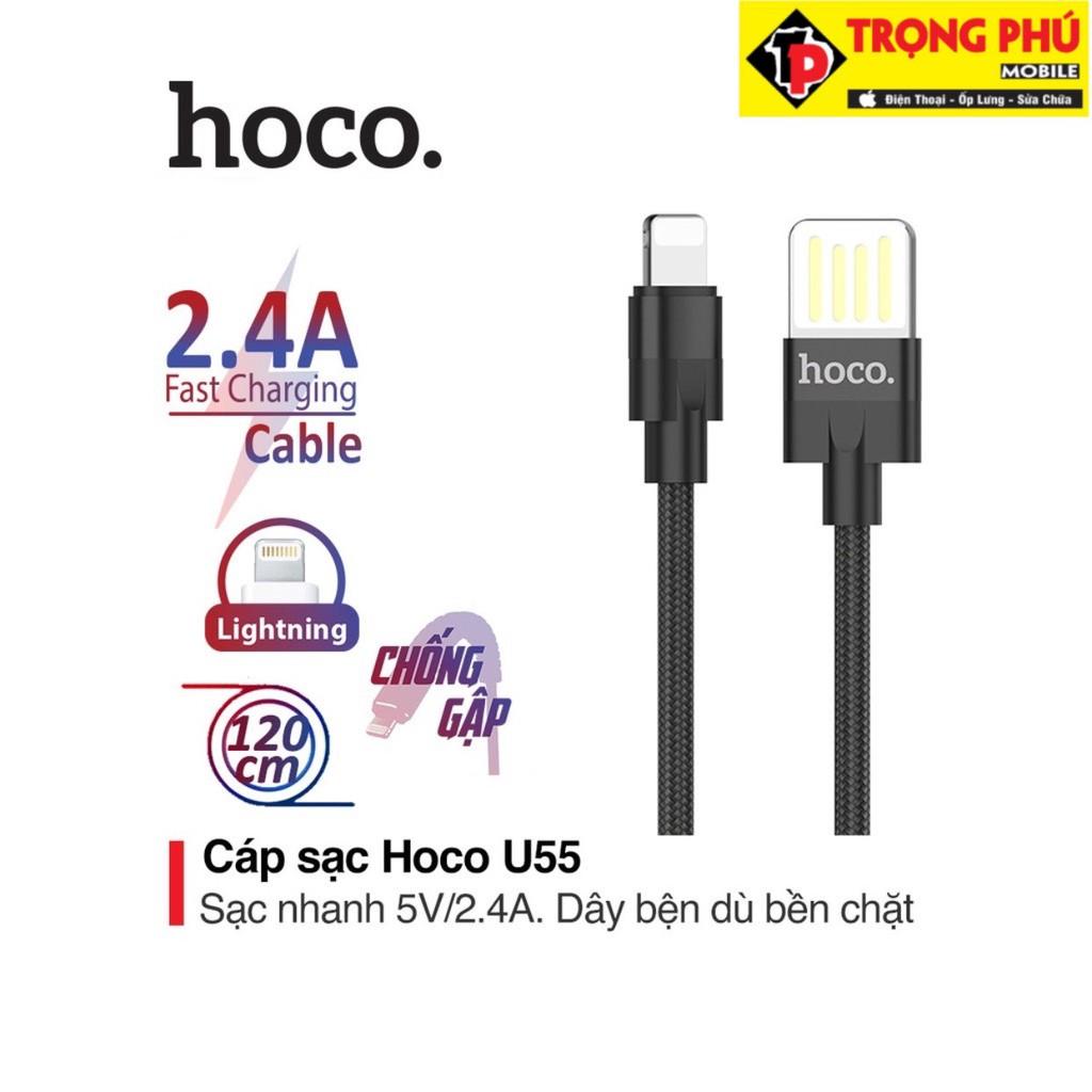 Cáp sạc nhanh HOCO U55 dây dù, chính hãng, full dòng máy