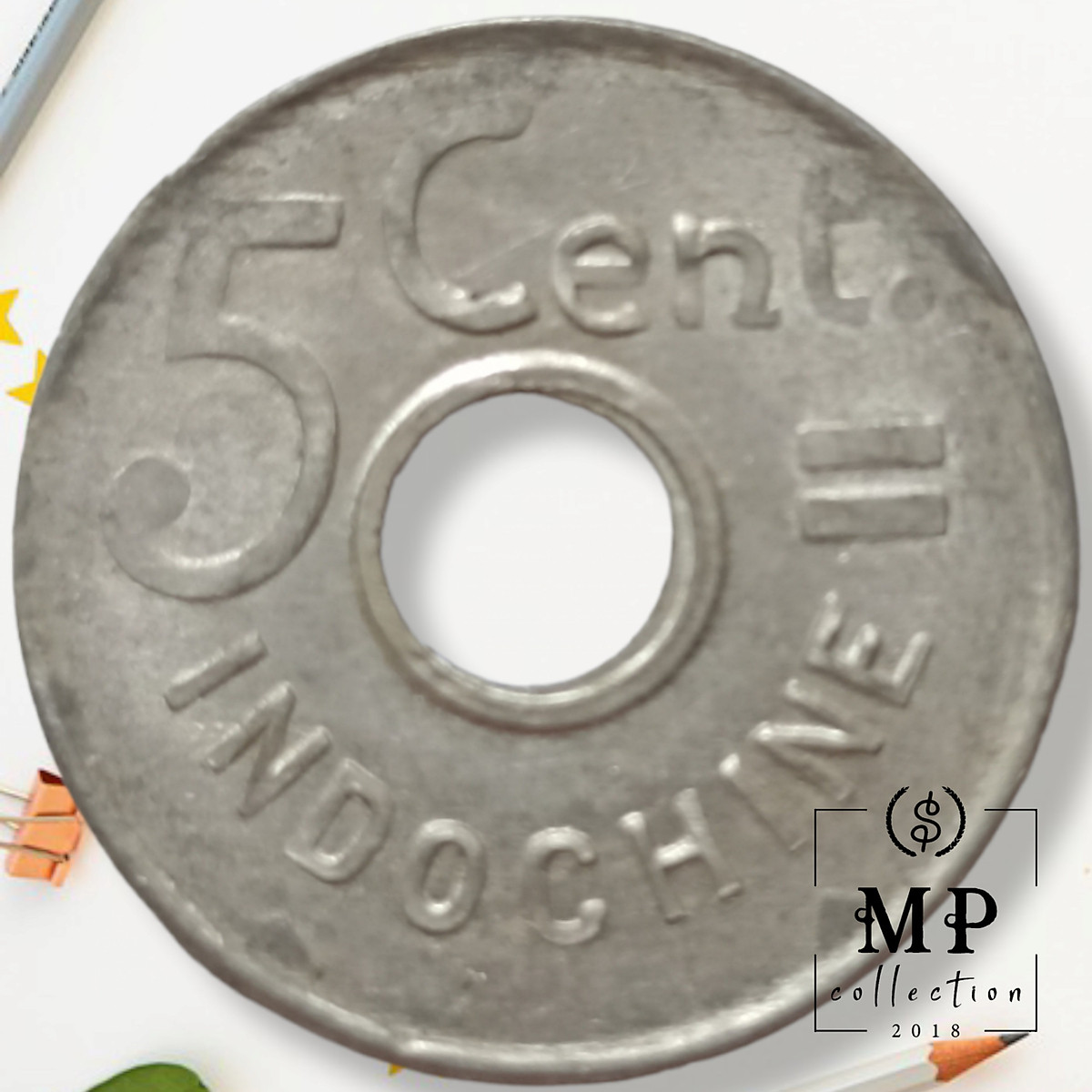 Đồng xu French Indochina 5 Centimes 1943