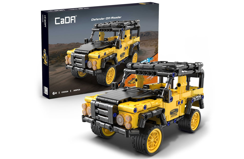 Đồ chơi lắp ráp, xếp hình xe kéo cót chạy đà Xe địa hình Defender - CADA C52028W
