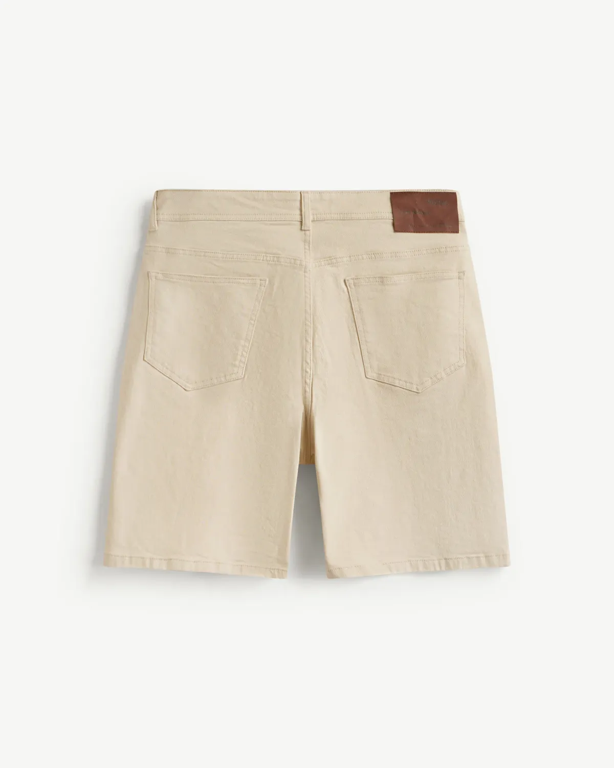 Quần short denim nam màu be form straight basic - RT 10S25DPS010 | ROUTINE CÀ MAU
