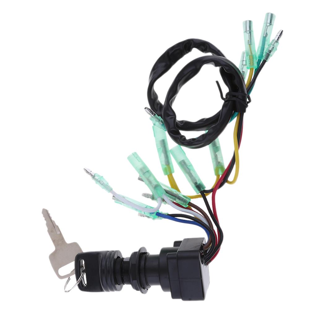 Marine Boat Outboard Motor Engine Ignition Switch Assembly with 2 Keys