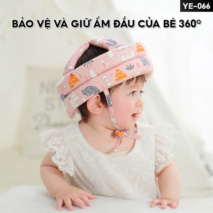 Mũ Bảo Vệ Đầu Cho Bé Khi Tập Đi Mũ Bảo Hiểm Ôm Trọn Đầu Cho Bé 5-36 Tháng Tuổi Siêu Mềm Siêu Đáng Yêu YE-066