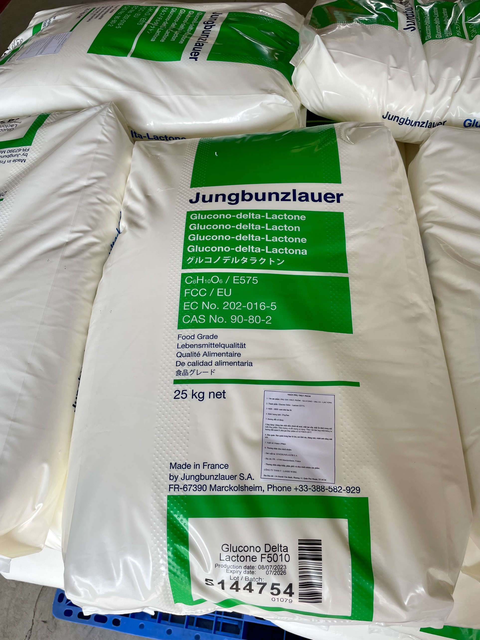 25kg đường nho Pháp tạo đông tào phớ đậu hũ ngon béo Glucono Delta Lactone