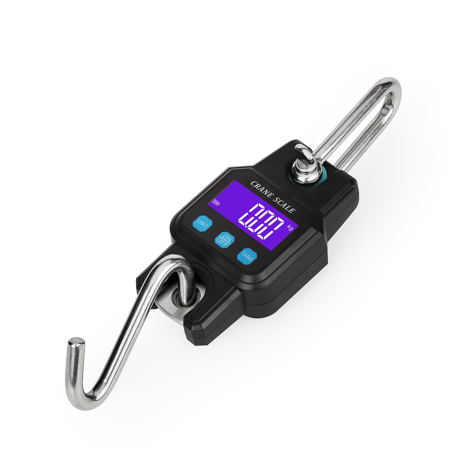 300KG/ 600LB Portable Heavy Duty Crane Scale Digital Electronic Hanging Weigher Rechargeable Industrial Hook Scales Unit Switch/ Data Hold/ Tare/ Zero for Farm Fishing Travel Market Outdoor Work