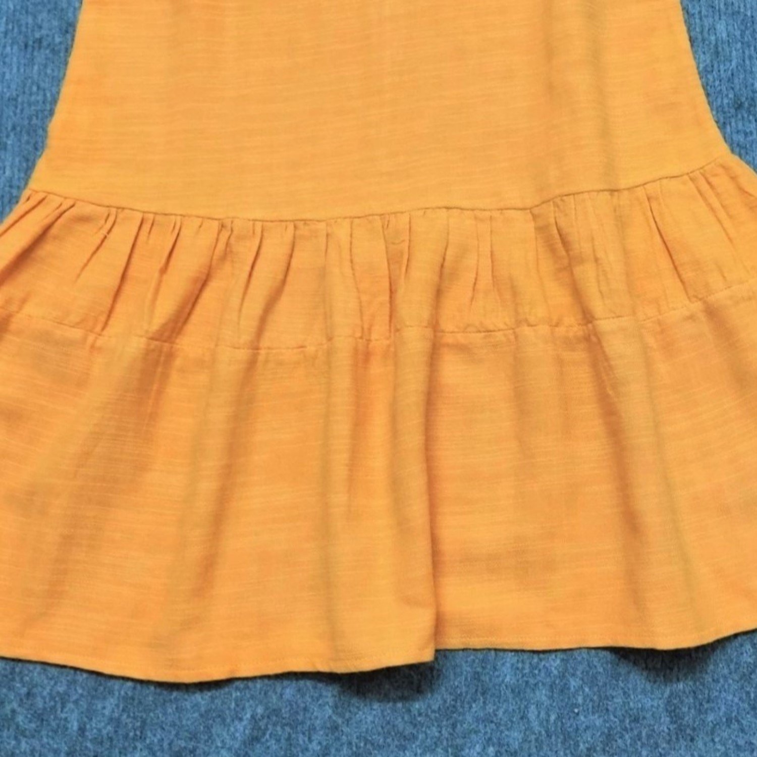 G00000113 Đầm Babydoll vàng kèm dây cột tóc cho bé gái