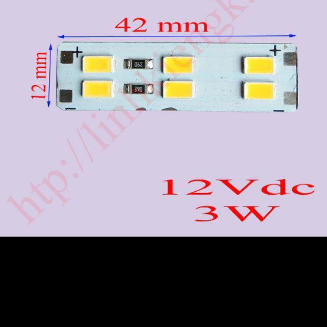 Led 12V 3W ánh sáng trắng ấm thanh nhôm tản nhiệt