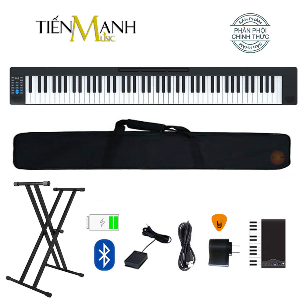 Đàn Piano Điện Konix PJ88Z - Đàn, Chân, Bao, Nguồn - 88 Phím cảm ứng lực Midi Keyboard Controllers PJ88 Hàng Chính Hãng - Kèm Móng Gẩy DreamMaker